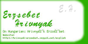 erzsebet hrivnyak business card